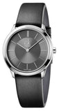 Calvin Klein Minimal Grey Dial Black Leather Strap Watch for Men - K3M221C4 Buy Now By Calvin Klein