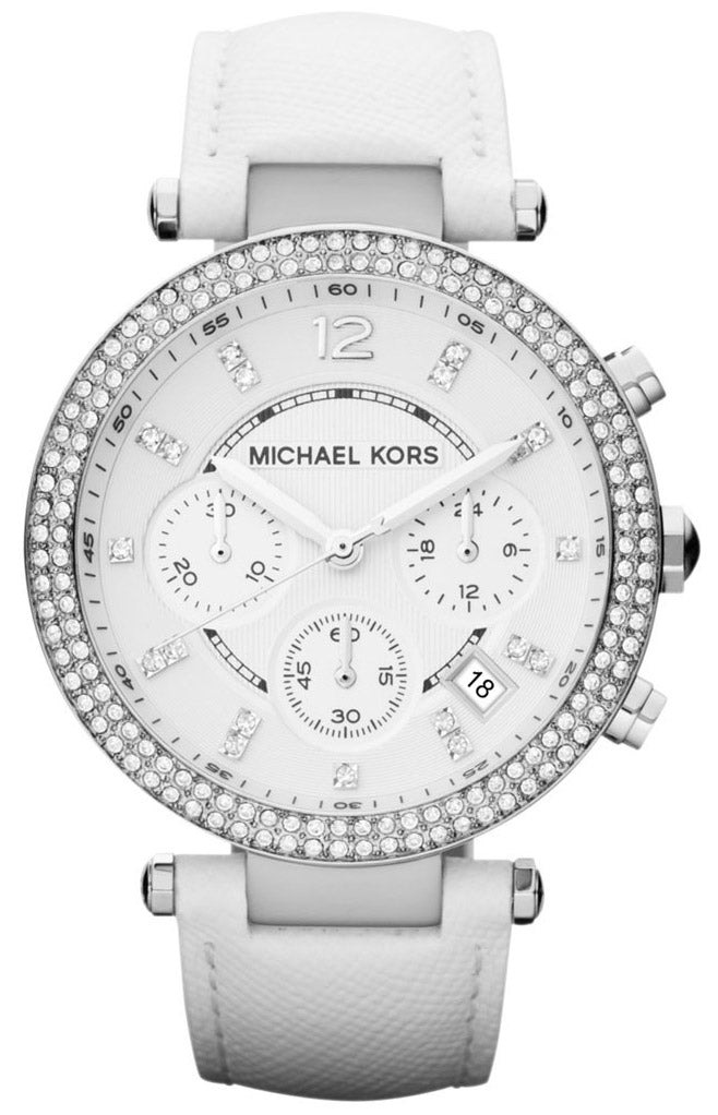 Michael Kors Parker White Dial White Leather Strap Watch for Women - MK2277 Buy Now By Michael Kors
