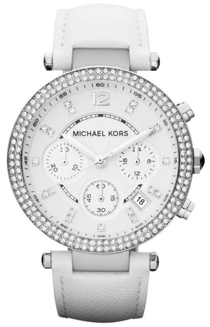 Michael Kors Parker White Dial White Leather Strap Watch for Women - MK2277 Buy Now By Michael Kors