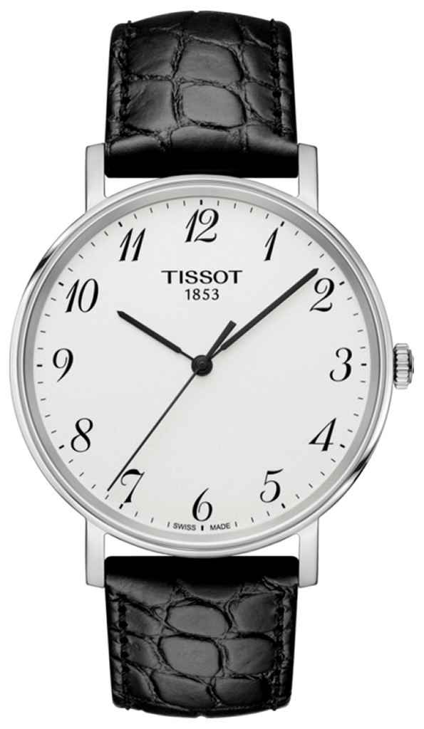 Tissot Everytime Desire Medium White Dial Black Leather Strap Watch For Men - T109.410.16.032.00 Buy Now By Tissot