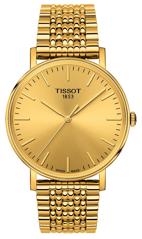 Tissot T Classic Everytime Medium Gold Dial Gold Mesh Bracelet Watch For Men - T109.410.33.021.00 Buy Now By Tissot