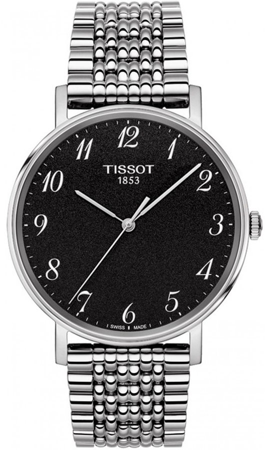 Tissot T Classic Everytime Quartz Black Dial Silver Steel Strap Watch for Men - T109.410.11.072.00 Buy Now By Tissot