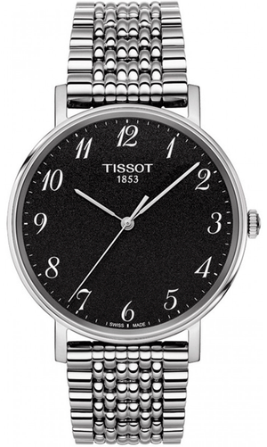 Tissot T Classic Everytime Quartz Black Dial Silver Steel Strap Watch for Men - T109.410.11.072.00 Buy Now By Tissot