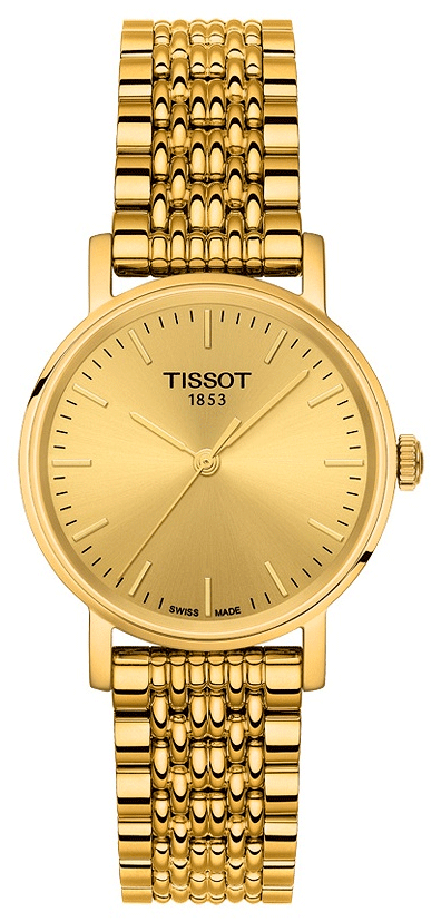 Tissot T Classic Everytime Desire Small Gold Dial Gold Mesh Bracelet Watch For Women - T109.210.33.021.00 Buy Now By Tissot