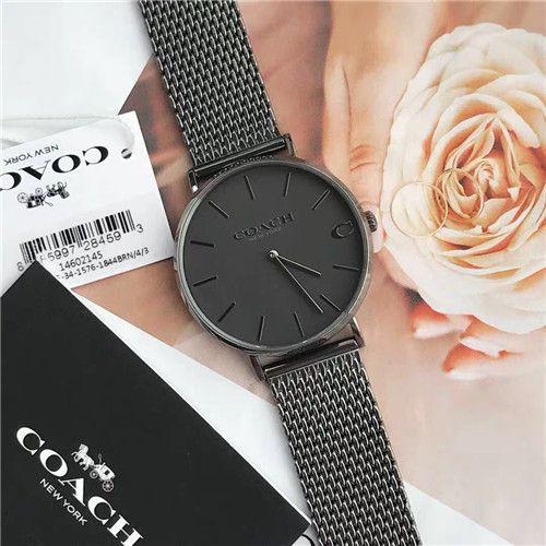 Coach Charles Black Dial Grey Mesh Bracelet Watch for Men - 14602145 Buy Now By Coach