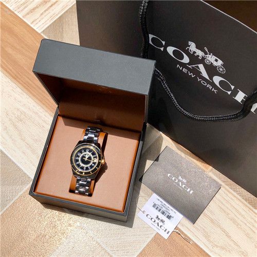 Coach Preston Black Dial Black Steel Strap Watch for Women - 14503461 Buy Now By Coach