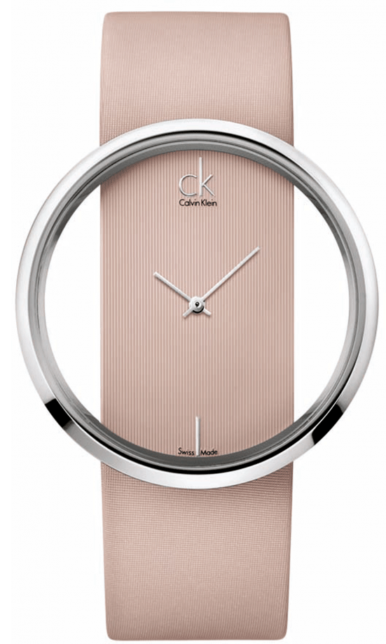 Calvin Klein Glam Transparent Dial Beige Leather Strap Watch for Women - K9423162 Buy Now By Calvin Klein