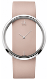 Calvin Klein Glam Transparent Dial Beige Leather Strap Watch for Women - K9423162 Buy Now By Calvin Klein