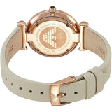 Emporio Armani Gianni T Bar Light Brown Dial White Leather Strap Watch For Women - AR1769 Buy Now By Emporio Armani