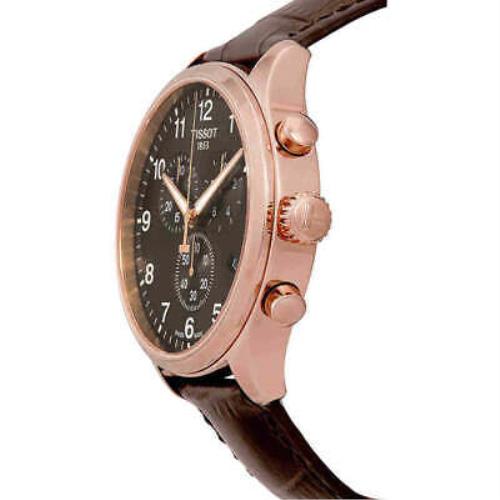 Tissot Chrono XL Black Dial Brown Leather Strap Watch For Men - T116.617.36.057.01 Buy Now By Tissot