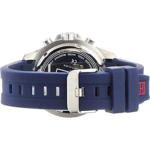 Tommy Hilfiger Nolan Chronograph Blue Dial Blue Rubber Strap Watch for Men - 1791142 Buy Now By Tommy Hilfiger