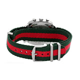 Gucci Grip Quartz Chronograph Red Dial Two Tone NATO Strap Watch for Men - YA157304 Buy Now By Gucci