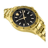 Versace Hellenyium Quartz Black Dial Gold Steel Strap Watch For Men - VE3A00820 Buy Now By Versace