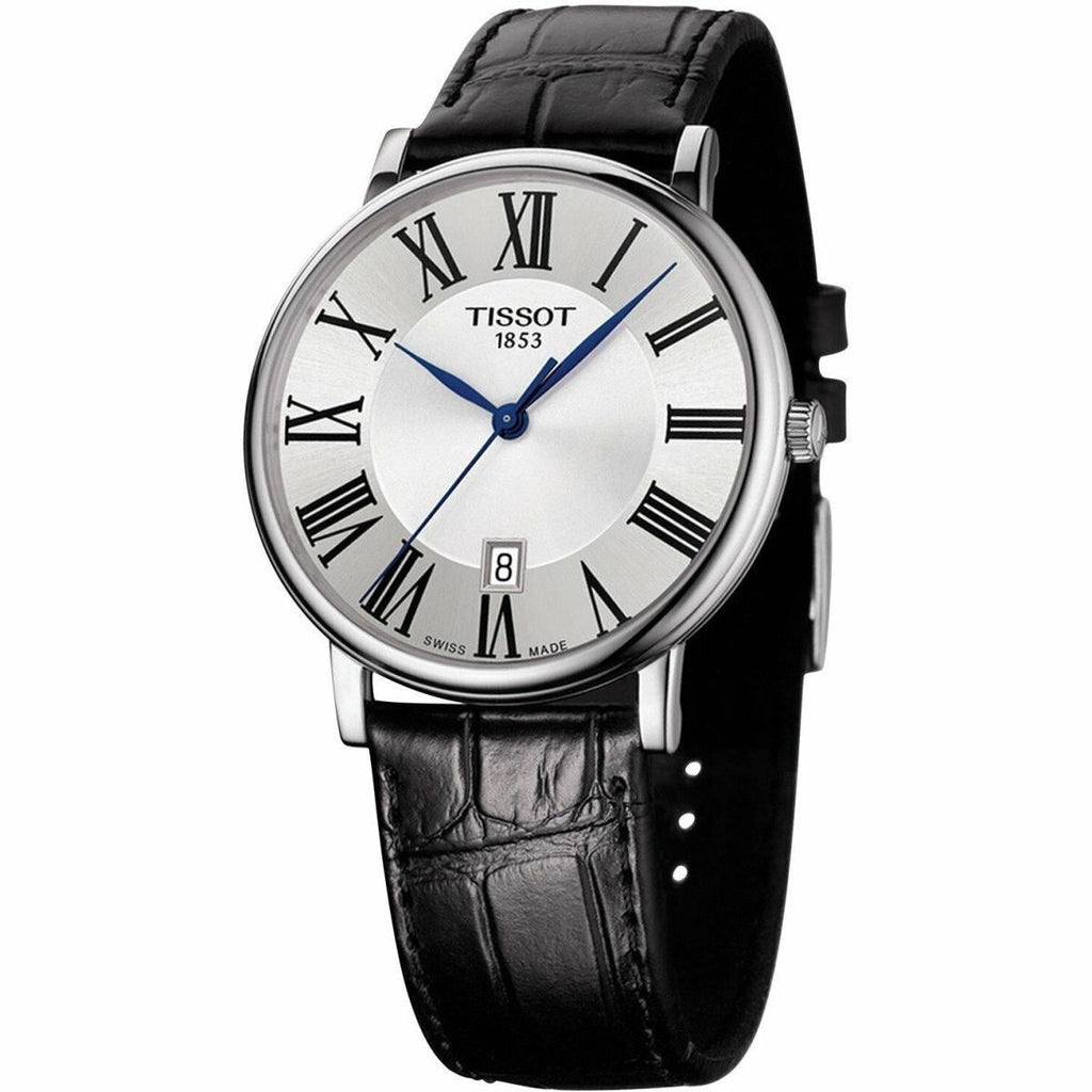 Tissot Carson Premium Silver Dial Black Leather Strap Watch For Men - T122.410.16.033.00 Buy Now By Tissot