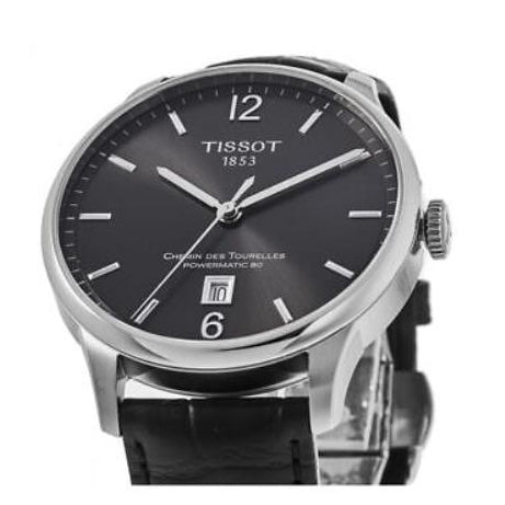 Tissot Chemin Des Tourelles Powermatic 80 Black Dial Black Leather Strap Watch For Men - T099.407.16.447.00 Buy Now By Tissot