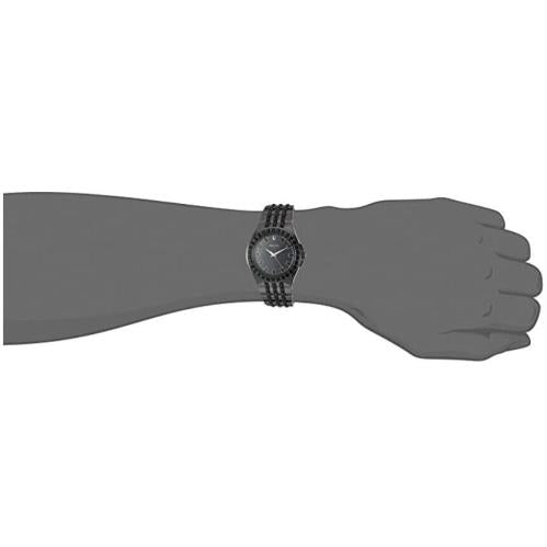 Bulova Crystal Collection Phantom Black Dial Black Steel Strap Watch for Men - 98A240 Buy Now By Bulova