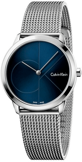 Calvin Klein Minimal Blue Dial Silver Mesh Bracelet Watch for Women - K3M2212N Buy Now By Calvin Klein