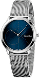 Calvin Klein Minimal Blue Dial Silver Mesh Bracelet Watch for Women - K3M2212N Buy Now By Calvin Klein
