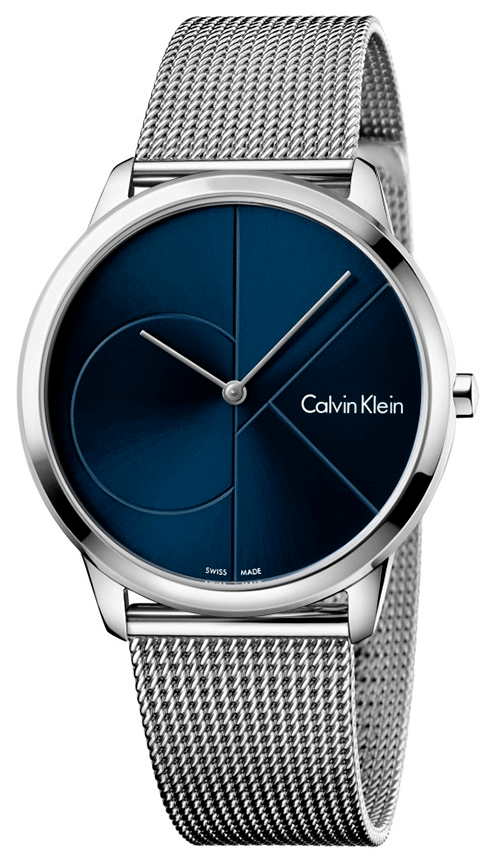 Calvin Klein Minimal Blue Dial Silver Mesh Bracelet Watch for Men - K3M2112N Buy Now By Calvin Klein