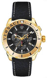 Versace Casual Chronograph Black Dial Black Leather Strap Watch for Men - VERG003-18 Buy Now By Versace