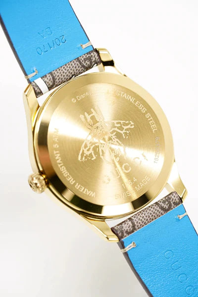 Gucci G Timeless Disney Donald Duck Brown Dial Brown Leather Strap Watch For Women - YA1264167 Buy Now By Gucci