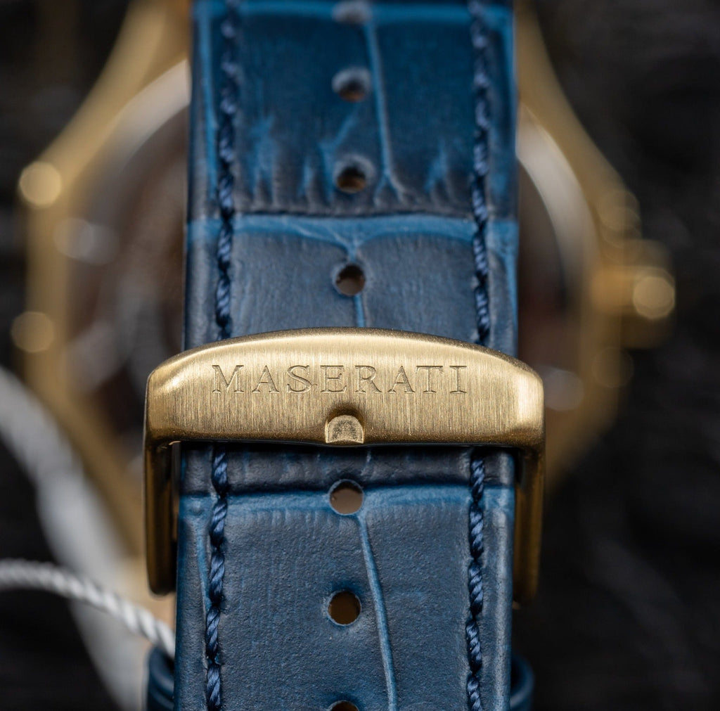 Maserati Potenza Blue Dial Blue Leather Strap Watch For Men - R8851108035 Buy Now By Maserati