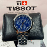Tissot PRC 200 Chronograph Quartz Blue Dial Silver Steel Strap Watch For Men - T114.417.11.047.00 Buy Now By Tissot