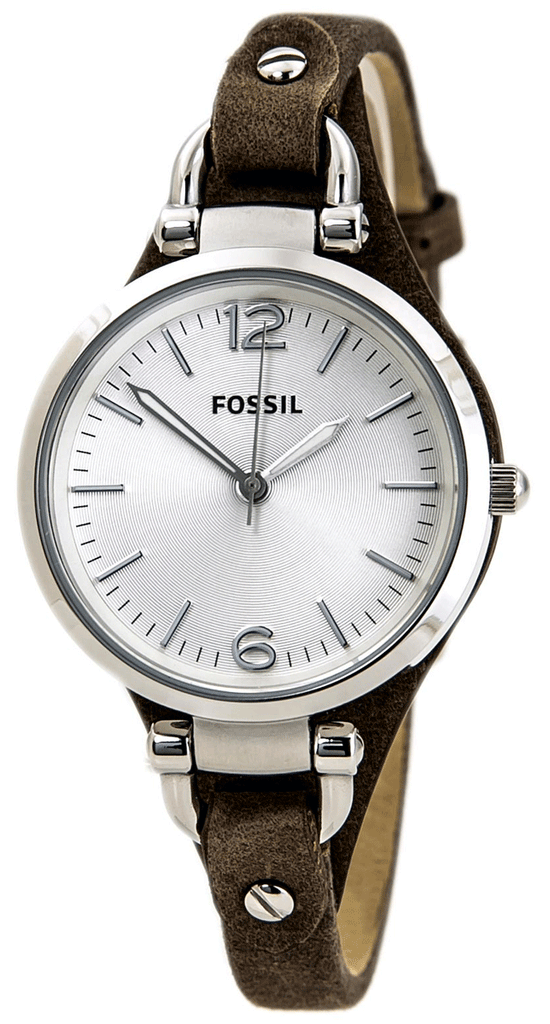 Fossil Georgia White Dial Brown Leather Strap Watch for Women - ES3060 Buy Now By Fossil