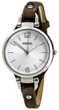 Fossil Georgia White Dial Brown Leather Strap Watch for Women - ES3060 Buy Now By Fossil