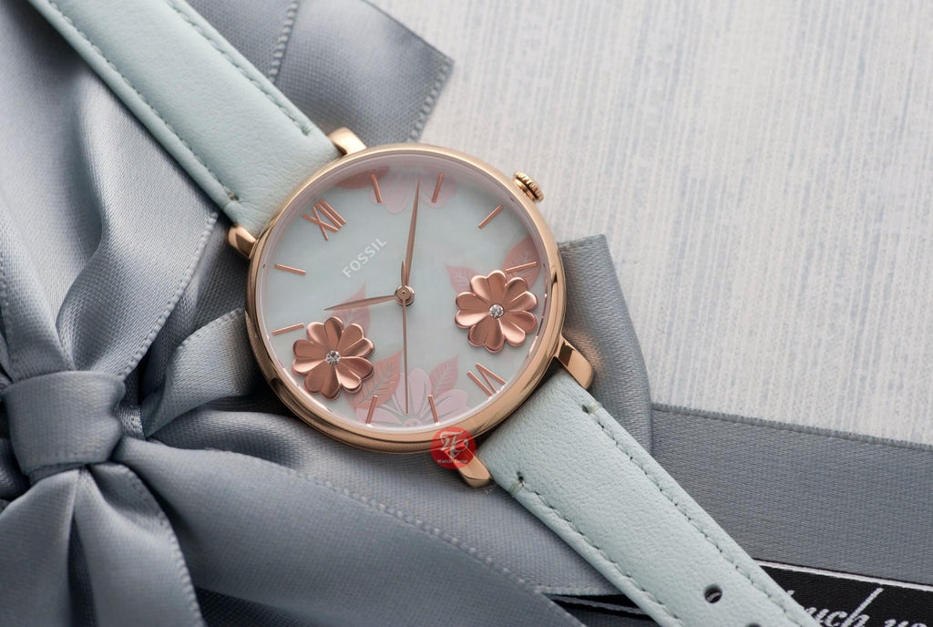 Fossil Jacqueline Multi Colored Dial Blue Leather Strap Watch for Women - ES4813 Buy Now By Fossil