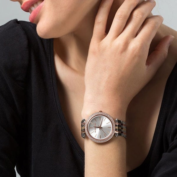 Michael Kors Darci Silver Dial Two Tone Stainless Steel Strap Watch for Women - MK3203 Buy Now By Michael Kors