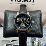 Tissot T Race PRC 200 Chronograph Quartz Black Dial Black Leather Strap Watch for Men - T17.1.526.52 Buy Now By Tissot