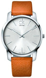 Calvin Klein City Quartz White Dial Light Brown Leather Strap Watch For Men - K2G21138 Buy Now By Calvin Klein