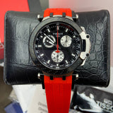 Tissot T Race Chronograph Black Dial Red Silicone Strap Watch For Men - T115.417.27.051.00 Buy Now By Tissot