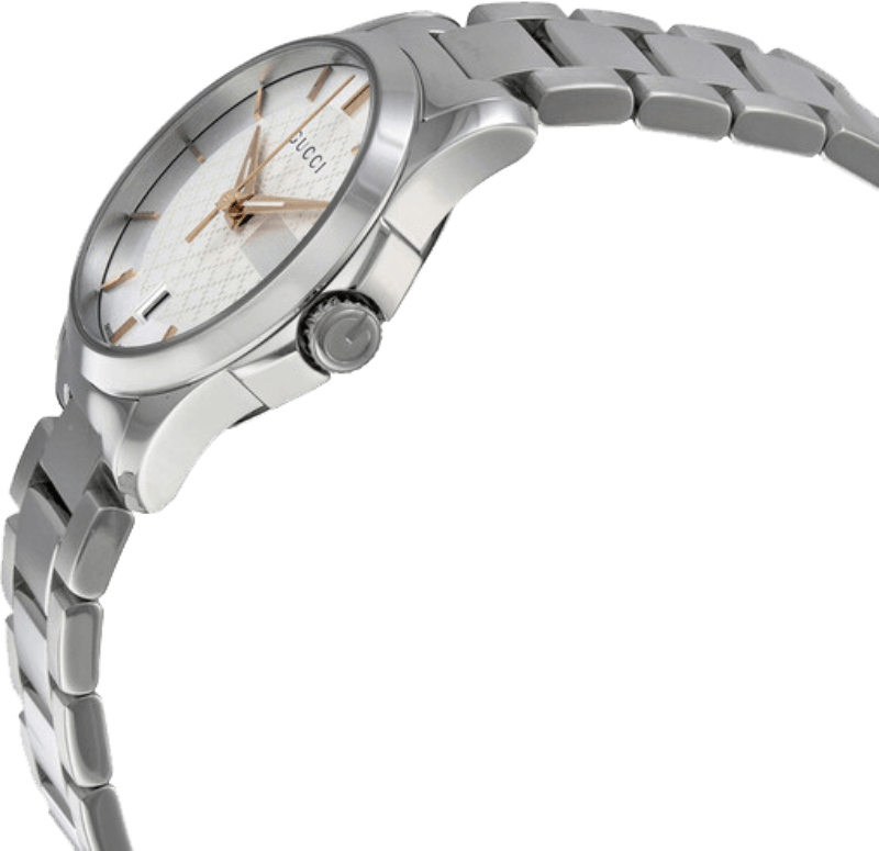 Gucci G Timeless Silver Dial Silver Steel Strap Watch For Women - YA126523 Buy Now By Gucci
