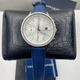 Tommy Hilfiger Carly Silver Dial Blue Leather Strap Watch for Women - 1781791 Buy Now By Tommy Hilfiger