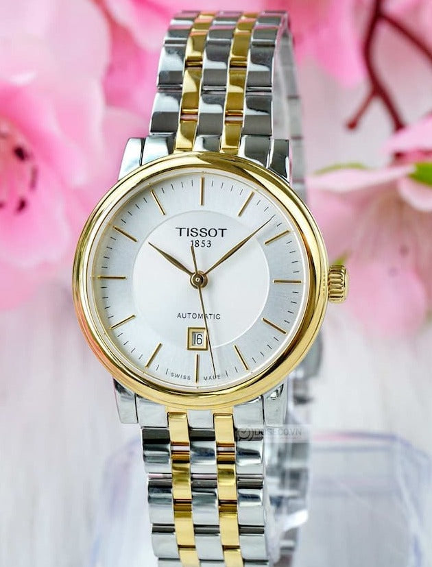Tissot T Classic Carson Premium White Dial Two Tone Steel Strap Watch for Women - T122.207.22.031.00 Buy Now By Tissot