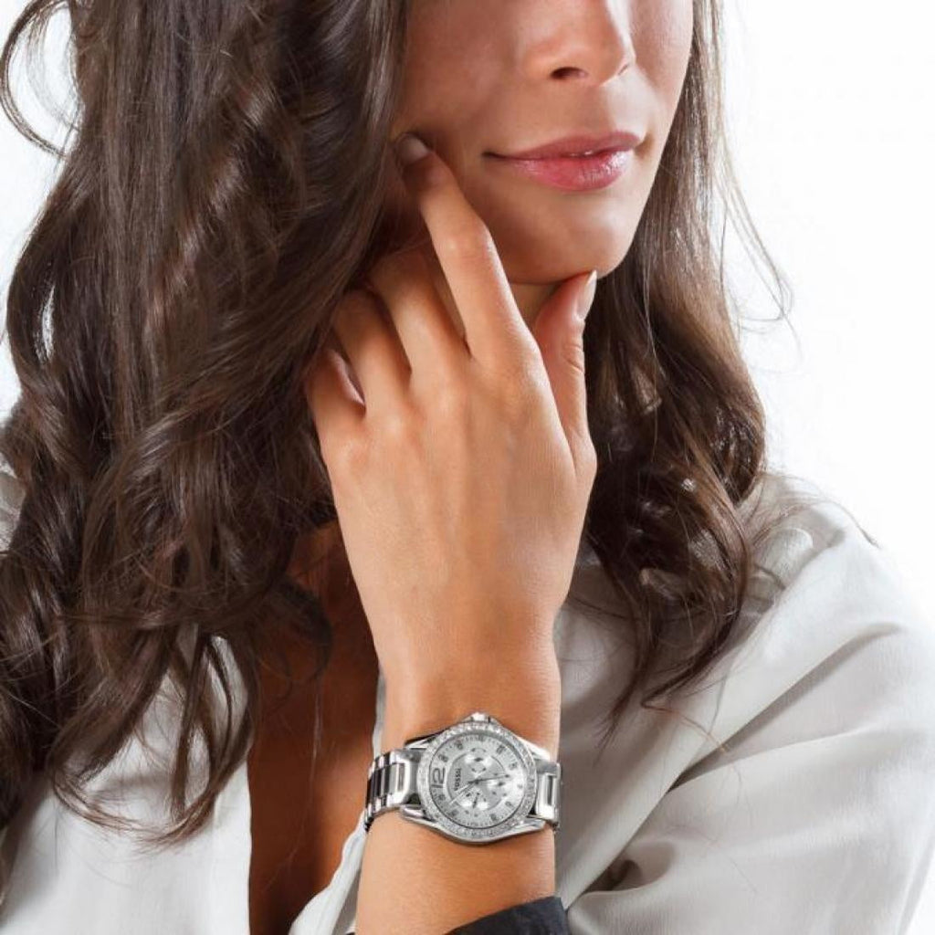 Fossil Riley Multifunction Silver Dial Silver Steel Strap Watch for Women - ES3202 Buy Now By Fossil
