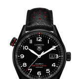 Tag Heuer Carrera Calibre 5 Drive Timer Black Dial Black Leather Strap Watch for Men - WAR2A80.FC6337 Buy Now By Tag Heuer