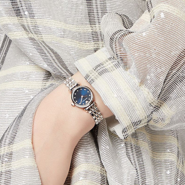 Emporio Armani Gianni T Bar Quartz Blue Dial Two Tone Steel Strap Watch For Women - AR11222 Buy Now By Emporio Armani