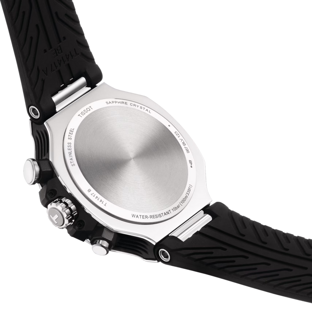 Tissot T Race Chronograph White Dial Black Rubber Strap Watch For Men - T141.417.17.011.00 Buy Now By Tissot