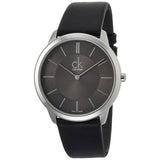 Calvin Klein Minimal Black Dial Black Leather Strap Watch for Men - K3M211C4 Buy Now By Calvin Klein