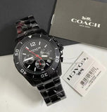 Coach Kent Chronograph Black Dial Black Steel Strap Watch for Men - 14602554 Buy Now By Coach