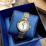 Swarovski Lovely Crystals White Dial Gold Steel Strap Watch for Women - 5242895 Buy Now By Swarovski