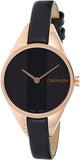 Calvin Klein Rebel Black Dial Black Leather Strap Watch for Women - K8P236C1 Buy Now By Calvin Klein