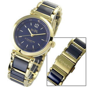 Coach Sport Ceramic Blue Dial Two Tone Steel Strap Watch for Women - 14502462 Buy Now By Coach