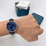 Fossil Jacqueline Blue Dial Blue Leather Strap Watch for Women - ES4673 Buy Now By Fossil