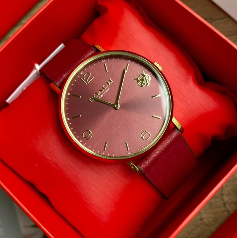 Coach Perry Red Dial Red Leather Strap Watch for Women - 14503867 Buy Now By Coach