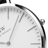 Daniel Wellington Classic Sheffield White Dial Black Leather Strap Watch For Men - DW00100020 Buy Now By Daniel Wellington