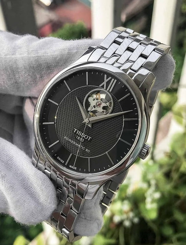 Tissot Tradition Automatic Open Heart Automatic Watch For Men - T063.907.11.058.00 Buy Now By Tissot